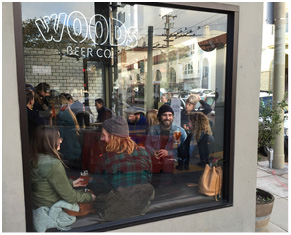 People getting cozy at Woods Cervecerîa.