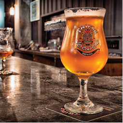 A welcoming site at Triple Voodoo Brewery’s taproom
